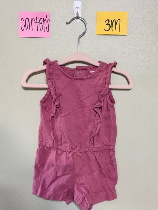 Carter's Other - NWOT Carter's Dusty Rose Infant Ruffle Sleeveless Romper, 3 Months, Summer